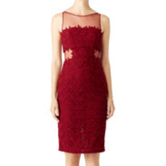 Monique Lhuillier Dresses & Skirts - ML Monique Lhuillier Red Romantic Illusion Dress